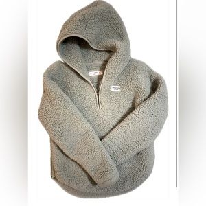 Abercrombie kids half zip sherpa w/hood
